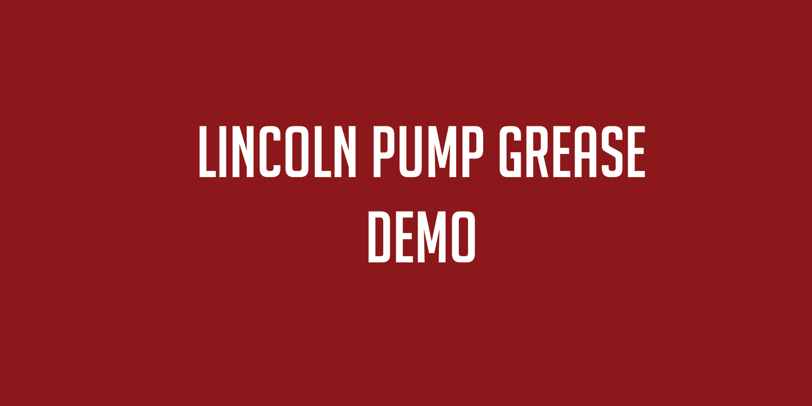  Lincoln Pump Grease